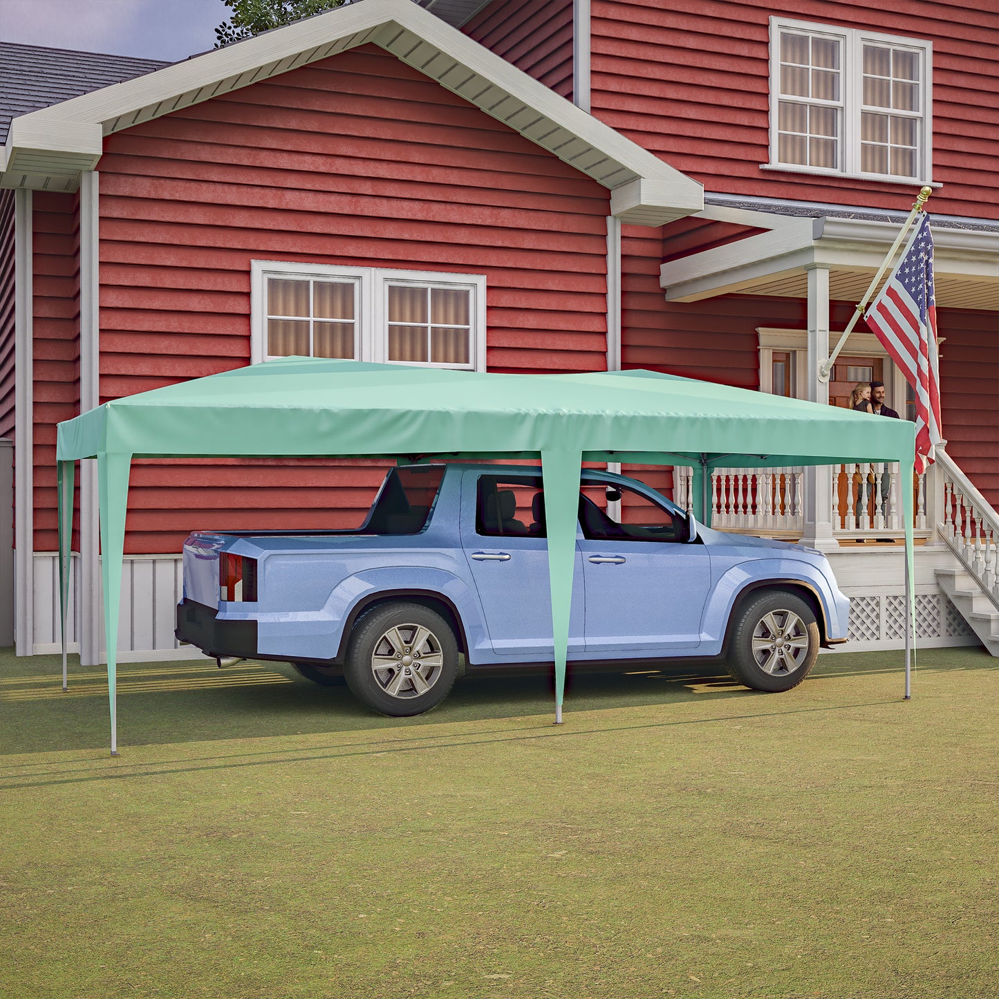 10'x20' Pop Up Canopy Outdoor Portable Party Folding Tent Green
