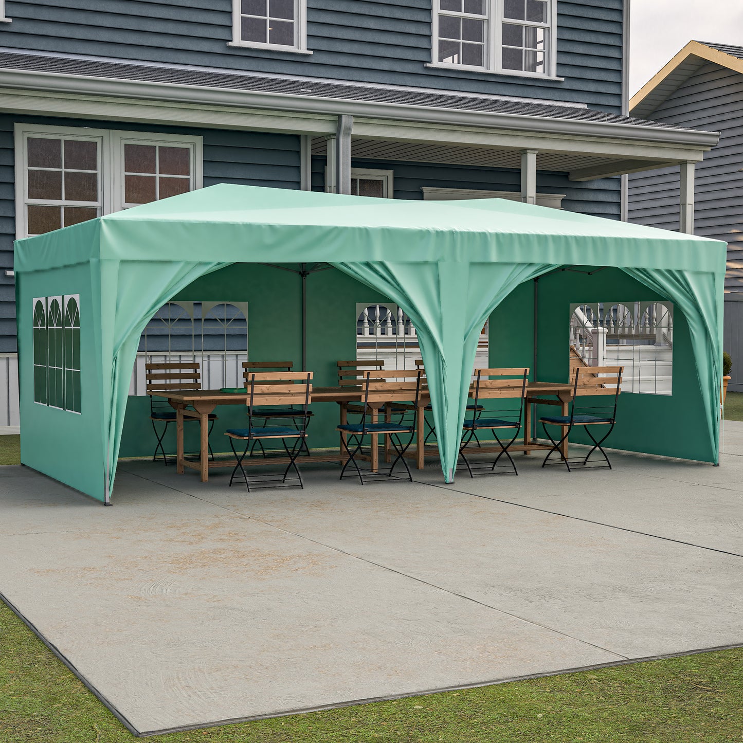 10'x20' Pop Up Canopy Outdoor Portable Party Folding Tent Green